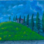 acrilico su pietra serena